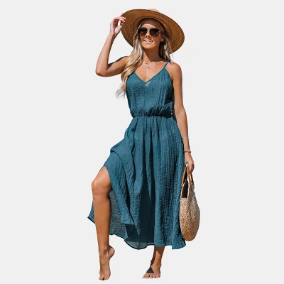 Women's V-Neck Maxi Cover-Up Dress - Cupshe 9 Women's V-Neck Maxi Cover-Up Dress - Cupshe - Image 7