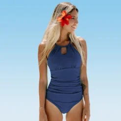 Women's Cutout High Neck Back Tie One Piece Swimsuit -Cupshe -Cupshe GUEST 03e5895b 3e23 4260 8aa4 178fb977ba9e