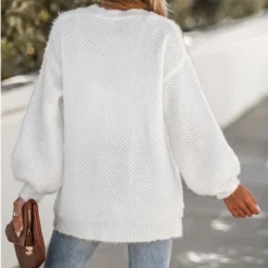 Women's Brushed Honeycomb Knit Cardigan - Cupshe -Cupshe GUEST 05339dec c609 4b61 a899 3a5cc3be5be0