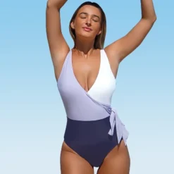 Women's Color Block Tie Side One Piece Swimsuit - Cupshe -Cupshe GUEST 057aa40b 562b 494a b771 9c6f5387df4b