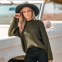 Women's Dark Green Chunky Knit Turtleneck Sweater - Cupshe 11 Women's Dark Green Chunky Knit Turtleneck Sweater - Cupshe -Cupshe GUEST 05811048 0a6f 4abb b26b c6f91afd3ecb