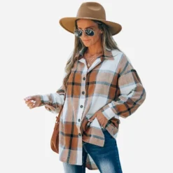 Women's Long Sleeve Plaid Oversized Shirt - Cupshe -Cupshe GUEST 062d4d2d b39c 422d bf69 f65a317d0222