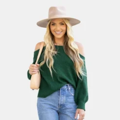 Women's Toasty Open-Shoulder Rib Sweater - Cupshe -Cupshe GUEST 082f8973 226c 43f4 bc3c a9ad67849544