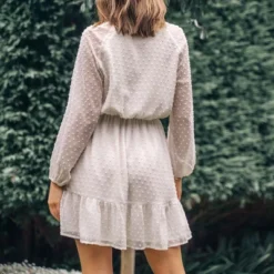 Women's Ruffle Lace Up Mini Dress - Cupshe -Cupshe GUEST 09c5c47e 7983 40aa a643 d2f0c855b377