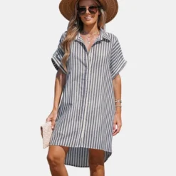 Women's Striped Mini Shirt Dress - Cupshe 15 Women's Striped Mini Shirt Dress - Cupshe -Cupshe GUEST 09dd9bb1 ad57 44dc 8963 868da1d1b9ca
