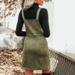 Women's Suede O-Ring Pinafore Dress - Cupshe -Green -Cupshe GUEST 09f892b7 c407 4dce aa2d 05576db44346