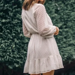 Women's Ruffle Lace Up Mini Dress - Cupshe -Cupshe GUEST 0a34af4b 444f 4404 a29f 756d8920e140