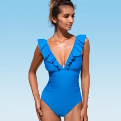 Women's Ruffled Lace Up One Piece Swimsuit -Cupshe -Cupshe GUEST 0cd8014b 6bf7 4fec a826 84b3df51eeef