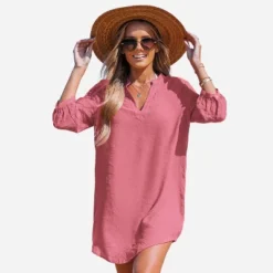 Women's V-Neck Mini Cover-Up Dress - Cupshe -Cupshe GUEST 0d70b04e 2945 4fb6 b340 33471175e6a9