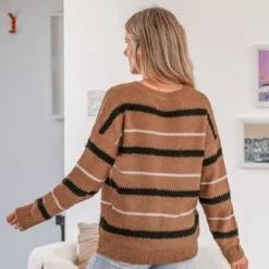 Women's Bonfire Striped Drop Sleeve Sweater - Cupshe -Cupshe GUEST 0fac0ec1 db3b 46d7 8b8b cefcb65af077