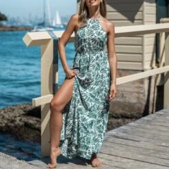 Women's Leaf Halter Maxi Dress - Cupshe 10 Women's Leaf Halter Maxi Dress - Cupshe -Cupshe GUEST 0fb5e015 d119 4642 932b 42c43d03b03c