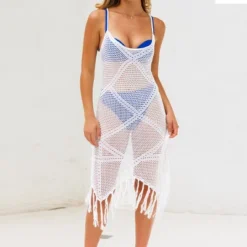 Women's Opal Sheer Crochet Fringe Cover-Up Dress - Cupshe -Cupshe GUEST 106c5108 cd45 4acf 9b31 6ffb1adc86d1