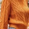 Women's Cable Knit Long Bishop Sleeve Sweater - Cupshe 2 Women's Cable Knit Long Bishop Sleeve Sweater - Cupshe -Cupshe GUEST 1275ff97 bfc7 400e a8ec fc73850ccbe2