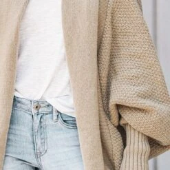 Women's Caramel Popcorn Knit Shawl Collar Cardigan - Cupshe -Cupshe GUEST 134396f5 3aa3 4a2f a936 eeec51a9f204