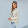 Women's Striped Surplice Neck Long Sleeve Shirt - Cupshe -Cupshe GUEST 140c0e12 acd2 44a0 9fd8 d2dfb232da4a