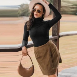 Women's Corduroy Button-Front Mini Wrap Skirt - Cupshe 12 Women's Corduroy Button-Front Mini Wrap Skirt - Cupshe -Cupshe GUEST 1495f07e 6eda 4f1e 8e6b 697e49e1d103