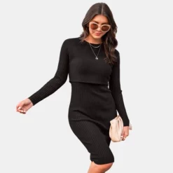 Women's Shadow Ribbed Cropped Sweater - Cupshe -Cupshe GUEST 18fdcb92 4329 4aa1 aa21 60a1bffb9a14