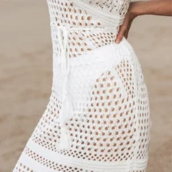 Women's Crochet Lace Up Cover-Up Dress - Cupshe -Cupshe GUEST 193ee985 d8c0 471c a82d 79198fd42b24