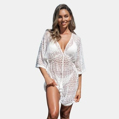 Women's Floral Lace Tassel Cover Up Dress - Cupshe 9 Women's Floral Lace Tassel Cover Up Dress - Cupshe - Image 7