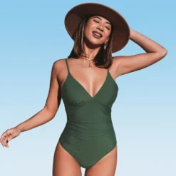 Women's Bright Day Shirring One Piece Swimsuit -Cupshe -Cupshe GUEST 1a60c569 6de0 41fe 83d4 7d593fe21b73
