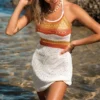 Women's Striped Crochet Mini Cover Up Dress - Cupshe -Cupshe GUEST 1b4d4cc2 189c 42d4 be66 14ecd6f3bcb6