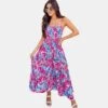 Women's Tropical Floral Smocked Cami Maxi Dress - Cupshe -Cupshe GUEST 1bf25df8 3170 4d54 b2da 80b37931809d