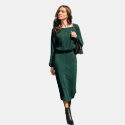 Women's Emerald Ribbed Midi Dress - Cupshe -Cupshe GUEST 1da6cc40 65e2 4683 b47f a605c099108c