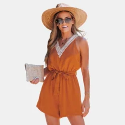 Women's Lace V-Neck Belted Romper - Cupshe 15 Women's Lace V-Neck Belted Romper - Cupshe -Cupshe GUEST 1fc6855a 2e80 467b b32c 7437bfb0ccba