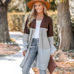 Women's Striped Purl Knit Open Front Cardigan - Cupshe -Cupshe GUEST 207e0fb6 8ff4 40ff ad80 238dcd9b4719