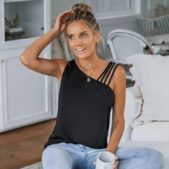 Women's Strappy Asymmetrical Neck Top - Cupshe -Cupshe GUEST 2209a015 5579 495f 84ed 584c10765339