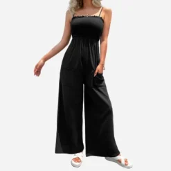 Women's Sleeveless Smocked Jumpsuit -Cupshe -Cupshe GUEST 23209faa 4455 48ac ab1e f7526f59b5ca