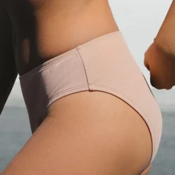 Women's Rib Mid Rise Bikini Bottom - Cupshe -Cupshe GUEST 232abb53 25c4 4f36 b5eb b14e32e6978f