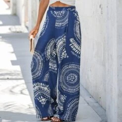 Women's Ornate Print High Waist Pants - Cupshe -Cupshe GUEST 25f654c3 5b89 4794 9b24 cd10e437668a