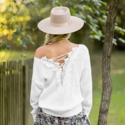 Women's Classic Cozy Rib V-Neck Sweater - Cupshe -Cupshe GUEST 26f3dbac 6d5c 4cec 8cf0 b49359e43870