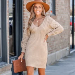 Women's Crochet V-Neck Mini Sweater Dress - Cupshe 11 Women's Crochet V-Neck Mini Sweater Dress - Cupshe -Cupshe GUEST 288d4922 2397 40d0 b627 e63cf7523f9a