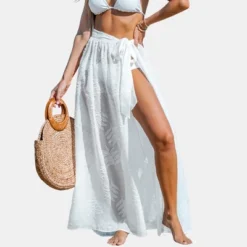 Women's Belted Jacquard Cover-Up Bottom - Cupshe -Cupshe GUEST 28abe63f 4861 4cc4 a28e d70f0de9f242