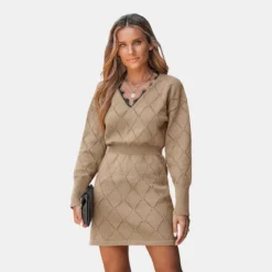 Women's Pointelle Knit Scalloped Lace Sweater Dress - Cupshe -Cupshe GUEST 28c2a825 5393 4f91 808d 232f56f15ae3