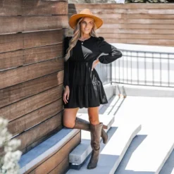 Women's Ruffled Long Sleeve Mini Dress - Cupshe 14 Women's Ruffled Long Sleeve Mini Dress - Cupshe -Cupshe GUEST 2a2ae6e1 7f5a 4013 88ca 9ba44737bf2f