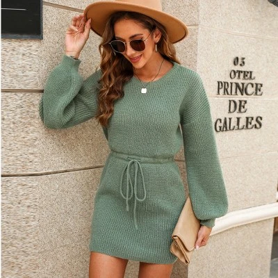 Women's Drawstring Sweater Dress - Cupshe 9 Women's Drawstring Sweater Dress - Cupshe - Image 7