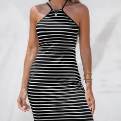 Women's Striped Cami Backless Mini Dress - Cupshe -Cupshe GUEST 2cf74332 0b02 47a4 9d14 185e51023227