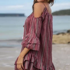 Women's Striped Open-Shoulder Tassel Dress - Cupshe 11 Women's Striped Open-Shoulder Tassel Dress - Cupshe -Cupshe GUEST 2e667c2b 69df 4a84 819a 7b6a4f2addd4