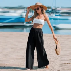 Women's Sunshine Smocked Wide Leg Pants - Cupshe -Cupshe GUEST 2feb04d6 e509 474a 919b eb6d2334300a