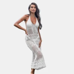 Women's Crochet Halter Cover-Up Dress - Cupshe -Cupshe GUEST 30b7174a a4b9 418e 8f95 b1f647f131fc