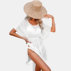 Women's Short Sleeve Swim Cover Up Dress - Cupshe -Cupshe GUEST 32b787df 936a 4fd1 9eef 188e1ec2b0ca
