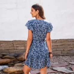 Women's Belted Ditsy Floral Mini Dress - Cupshe -Cupshe GUEST 33660e0b a9d1 4abe ad7e abeffb1e420e