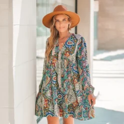 Women's Retro Paisley Print V-Neck Mini Dress - Cupshe 14 Women's Retro Paisley Print V-Neck Mini Dress - Cupshe -Cupshe GUEST 346bc667 01ab 40c2 8a25 373759dcc1af