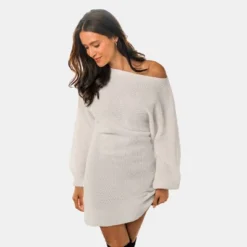 Women's Chunky Knit One-Shoulder Sweater Dress - Cupshe -Cupshe GUEST 356e63ea 9bb5 4124 ad8e fc430fa708c7
