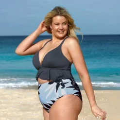 Women's Plus Size Flowy Ruffle Tankini Set Swimsuit - Cupshe -Cupshe GUEST 35a76f9e 90e5 4ab7 b624 945d4515ebfa