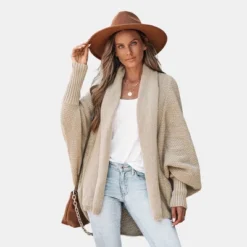 Women's Caramel Popcorn Knit Shawl Collar Cardigan - Cupshe -Cupshe GUEST 35dbcbf2 73f5 4250 93b5 dc9d5f323839