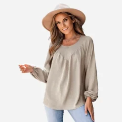 Women's Apricot Peasant Sleeve Shirred Top - Cupshe -Cupshe GUEST 36015b3f 5b16 4efb 89fd d713cf14ba27